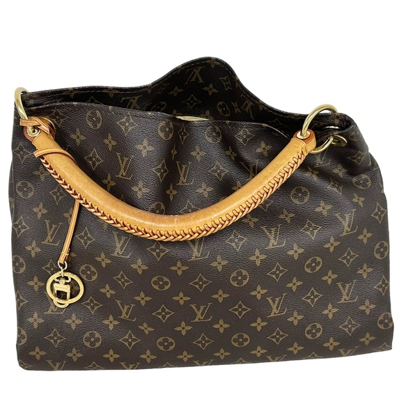 Louis Vuitton Artsy MM Monogram Canvas Leather Tote Shoulder Bag Purse Handbag - Picture 8 of 16